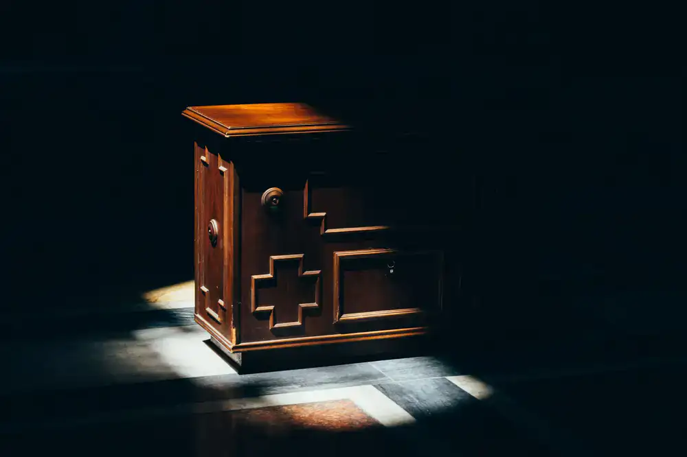 Solid wood antique furniture in a well-lit room